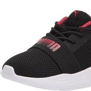 PUMA Wired Run Boys Fade PS Size Us 3C UK 2 Black/Red
